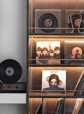 创意复古老式喇叭唱片机模型卧室音乐吧台壁龛留声机软装饰品