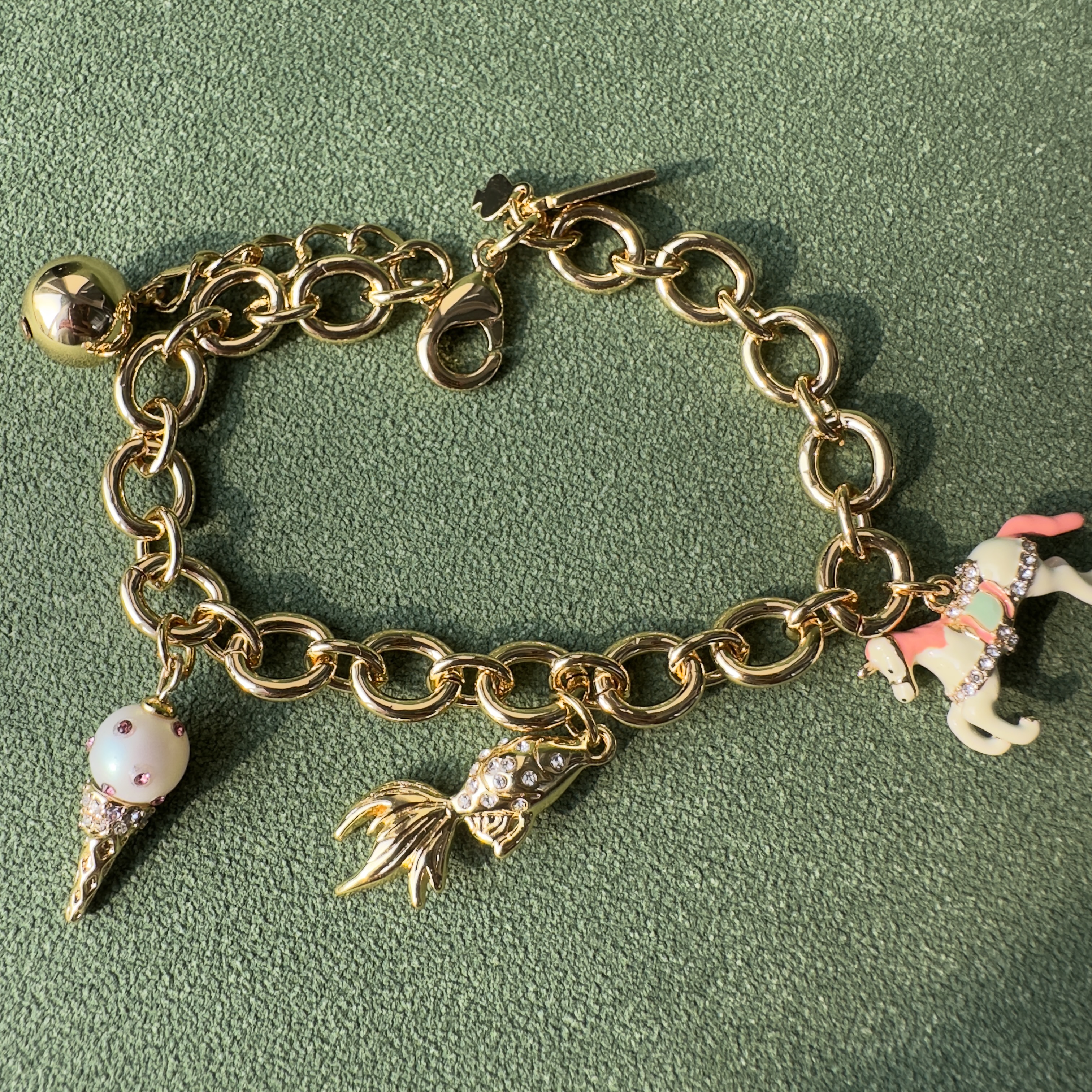 K系列出口欧美牛角包手链耳坠汉堡包手链耳坠富贵狗手链耳坠合集 - 图3