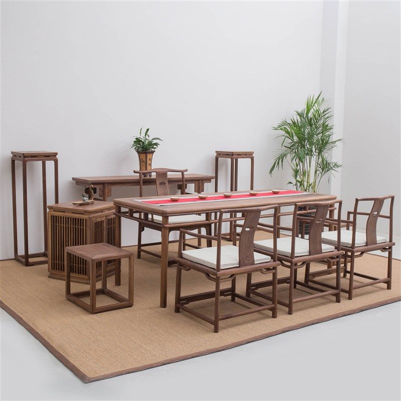 新老榆木茶桌椅功夫茶台实木桌子桃茶桌子,淘宝优惠券,粉丝福利购,淘宝优惠卷