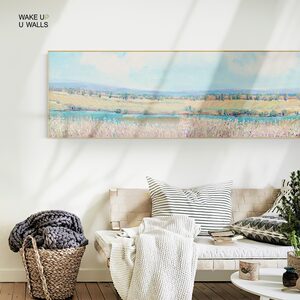 墙蛙欧式田园卧室床头装饰画现代风景挂画客厅背景墙壁画油画