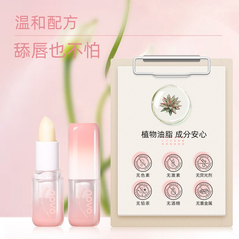 NOVO润唇膏女保湿滋润护唇膏防干裂淡化唇纹无色打底口红秋冬补水 - 图1