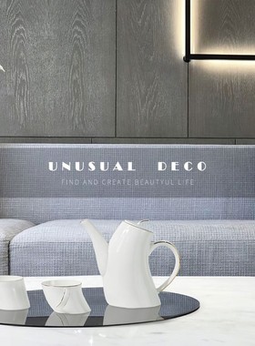 现代极简白色陶瓷歪嘴茶具茶杯酒店会所茶几饰品样板间售楼处