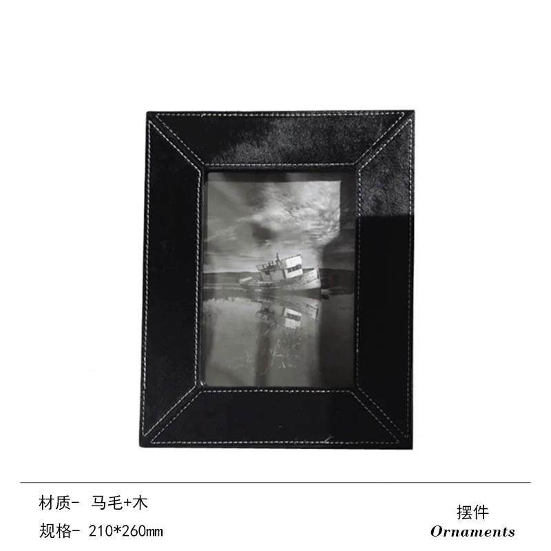 简约现代马毛亚克力相框架子摆件桌面置物架装饰摆设客厅样板间,淘宝优惠券,粉丝福利购,淘宝优惠卷