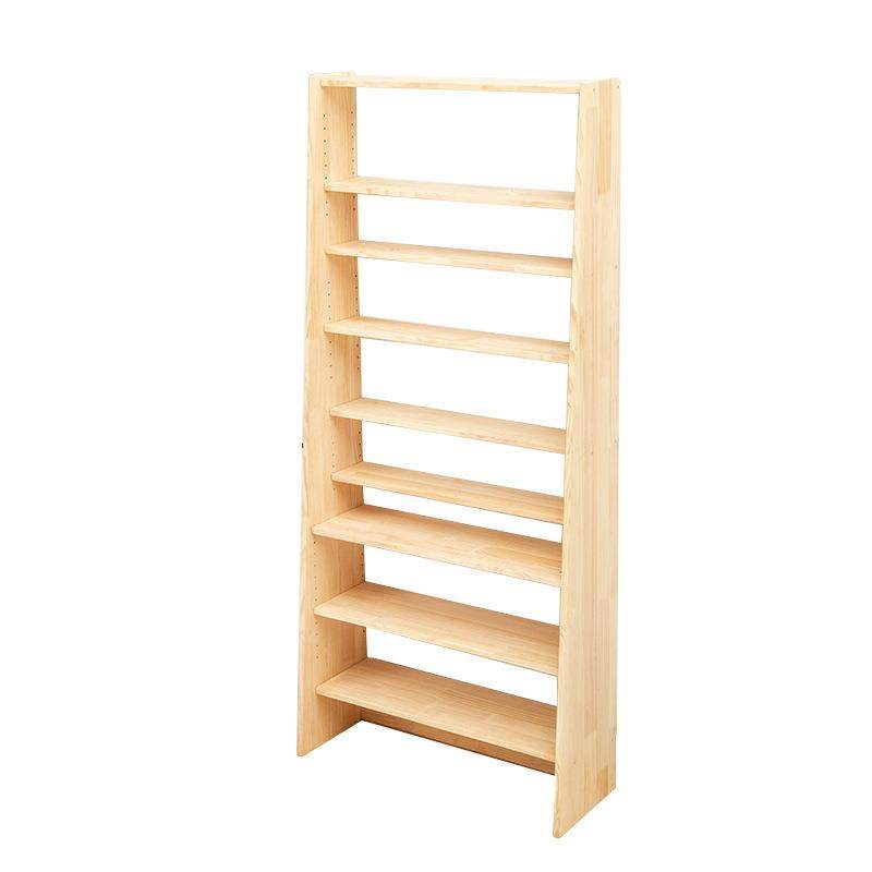 实木书架置物架家用简易梯形靠墙收纳架书房书柜橱多层木质展示架,淘宝优惠券,粉丝福利购,淘宝优惠卷