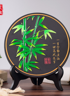 金乌炭雕梅兰竹菊创意家居工艺品客厅书房办公室活性炭艺术品