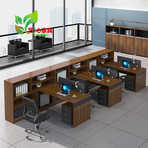 人财务桌办公桌椅职员桌L型卡座2人办公室桌子屏风工位隔断 - 图3