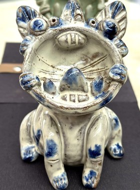 瓦猫云南大理南诏窑手工陶瓷猫创意礼品开业小摆件古南诏国发货