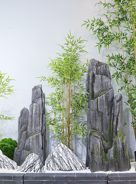 仿真石头假山庭院造景雪浪石太湖石泰山石玻璃钢假石头装饰