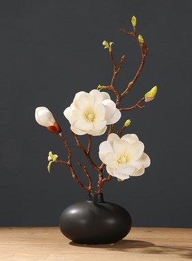 新仿真玉兰装陶瓷瓶摆放卉逼真客厅假