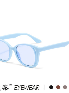 新款镂空猫眼太阳镜双层果冻色欧美时尚潮流眼镜跨境网红街拍墨镜