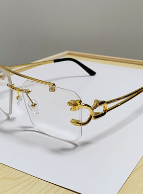 欧美跨境双梁切边猎豹太阳镜男款 个性潮流墨镜女sunglasses