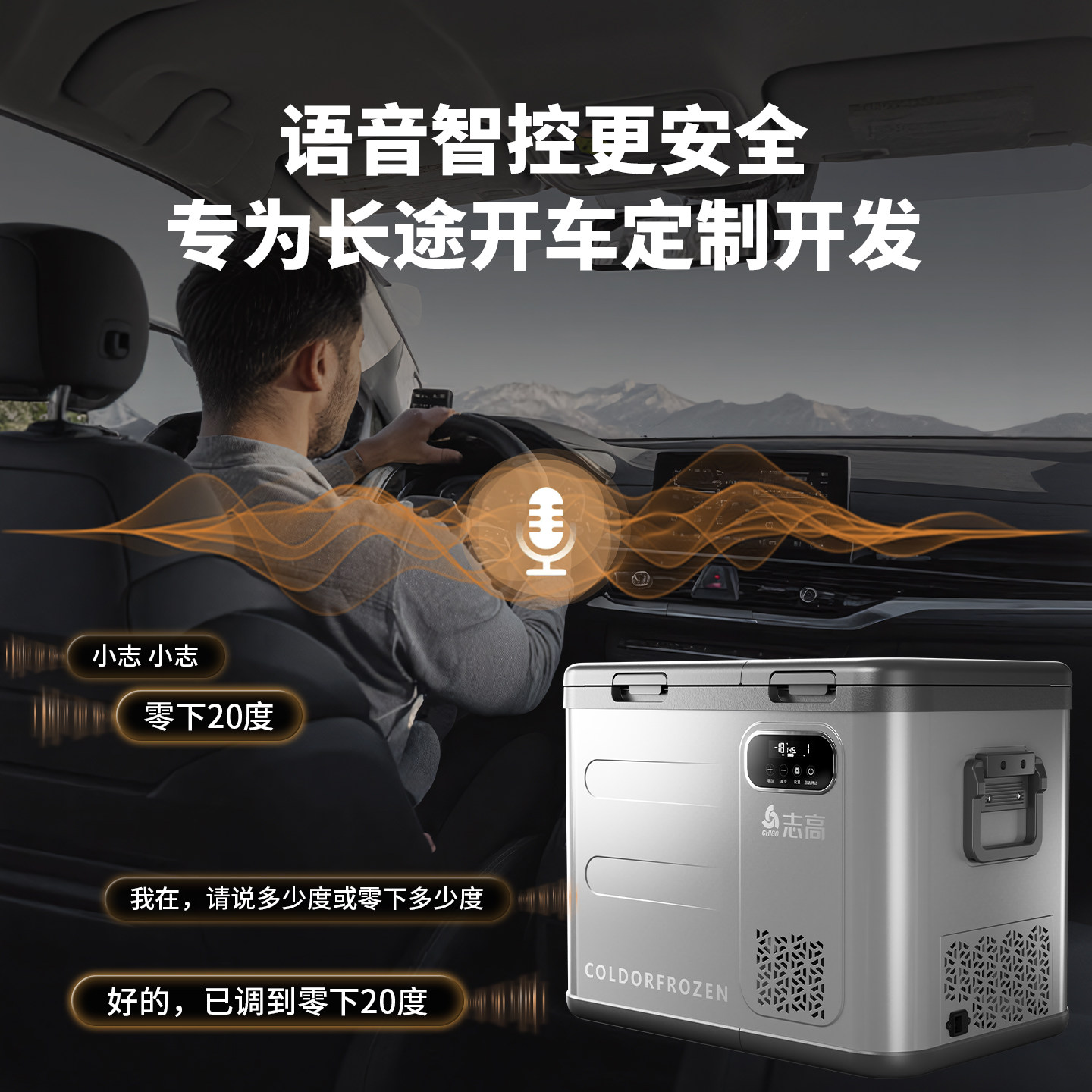 Chigo car refrigerator compressor refrigeration 12V24V220V car home dual-use refrigeration truck special refrigerator