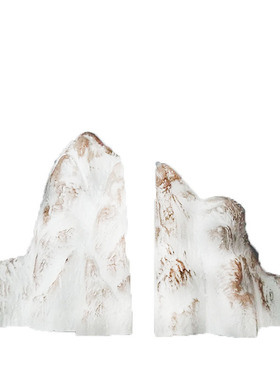 树脂工艺品中式云山书档 桌面办公室欧式家居创意书靠设计师