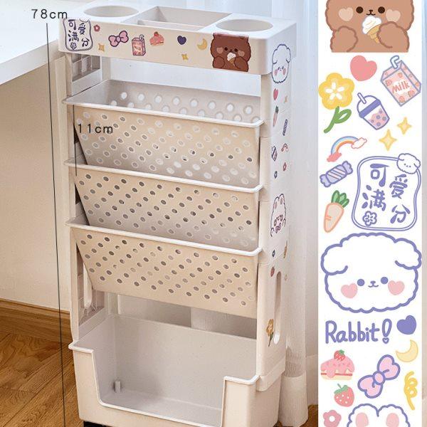 小推车置物架桌下书本收纳学生宿舍可移动书架整理架子带王之,淘宝优惠券,粉丝福利购,淘宝优惠卷