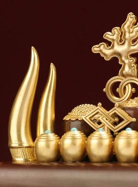 摆件家居饰品慧宝黄铜百宝总集八吉祥八瑞物玄关家用创意客厅工艺