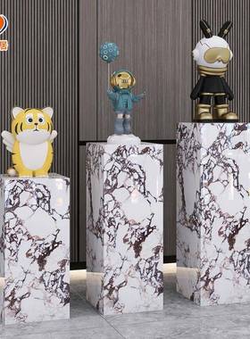 大理石摆件展示底座增高台客展厅酒店会所工艺礼品摆饰装饰岩板立