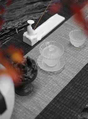 新中式样板房书桌茶几摆件花瓶花艺售楼处会所酒店营销装饰品组合