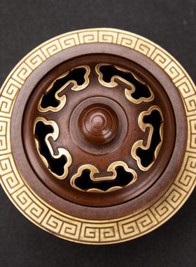 香炉纯铜吉象三足家用室内禅意盘香炉茶道塔香檀香炉摆件