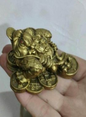 招财摆件金蟾三足炒股期货投资财位办公室桌面书房客厅三财位小号