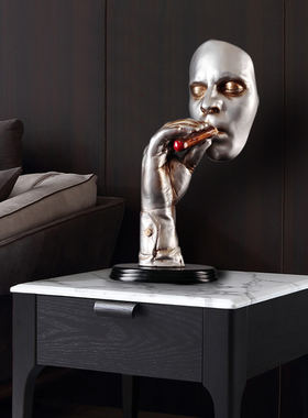 创意客厅装饰品烟者欧式复古抽象现代桌面酒架电视柜摆设