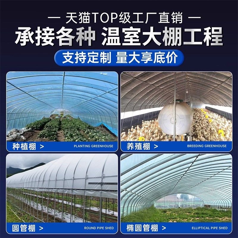 大棚骨架钢管全定制温室养植种植家用支架拱杆农业蔬菜钢架育苗,淘宝优惠券,粉丝福利购,淘宝优惠卷