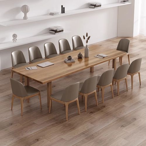 全实木会议桌办公桌大长桌椅长条桌工作台电脑桌洽谈桌 - 图3