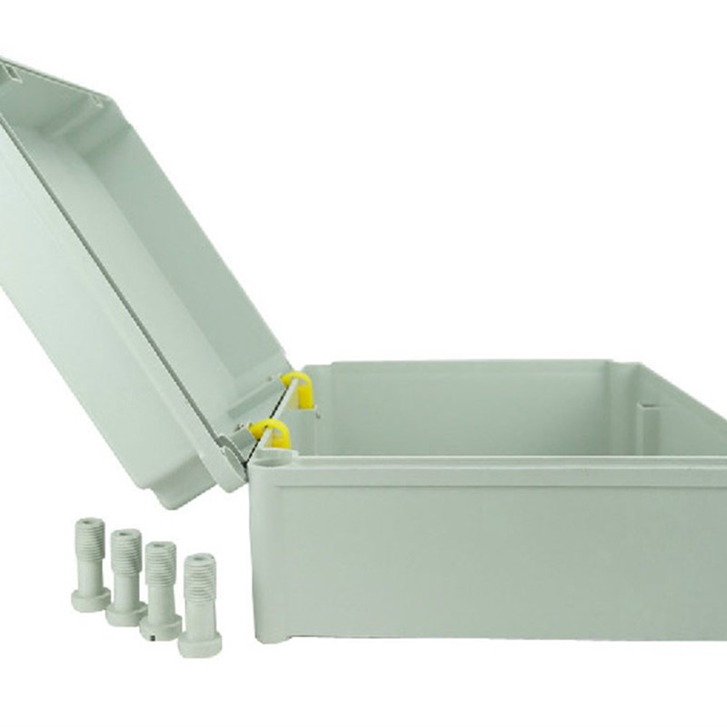 300*400*160mm塑料防水配电箱 PC接线箱 电气带合页大螺钉防水盒 - 图0