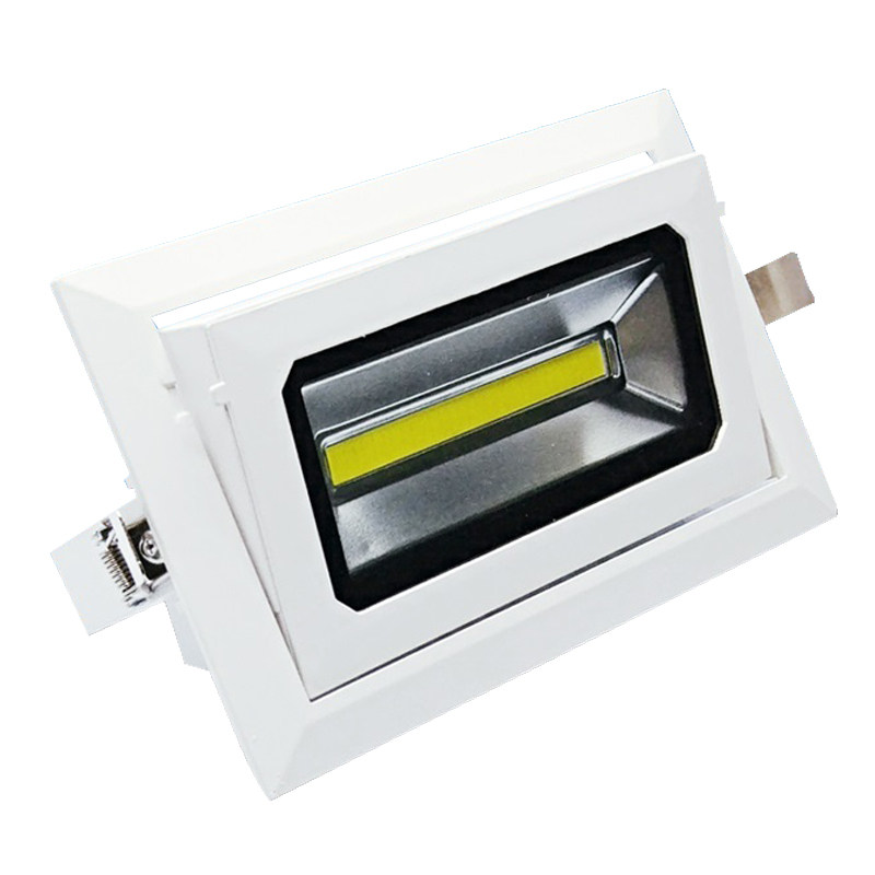 LED嵌入式投光灯www方形旋转度格栅筒灯象鼻门头射灯 - 图3