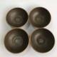 Antique old copper miscellaneous collection antique bronze plum, orchid, bamboo and chrysanthemum small bowls and plates set of four copper bowl ornaments antique