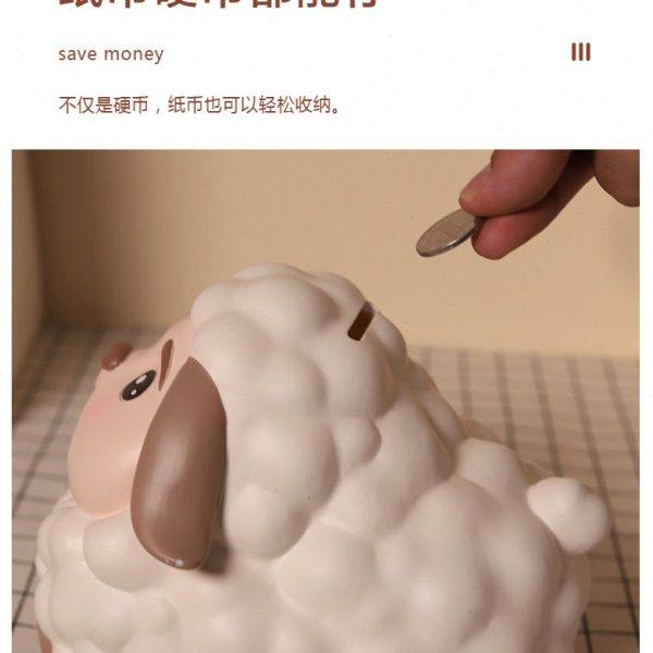 网红创意小绵羊存钱罐2023新款只进不出儿童男女孩摔不烂储蓄钱罐,淘宝优惠券,粉丝福利购,淘宝优惠卷