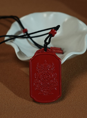 手绘朱砂唐卡绿度母黄财五爷扎基拉姆藏式朱砂擦擦唐卡项链可定图