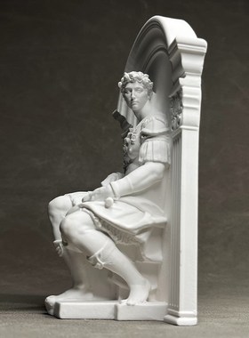 复古罗马艺术人物雕塑石膏像扩香石书架书靠艺术桌面酒柜装饰摆件