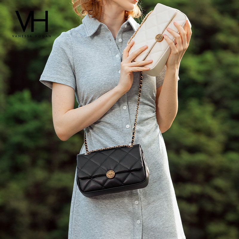 VH女包玫瑰系列海伦单肩包菱格包包牛皮链条斜挎包轻奢品牌腋下包,淘宝优惠券,粉丝福利购,淘宝优惠卷
