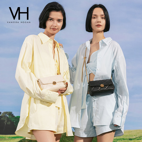 【送礼推荐】VH女包艾尔链条包菱格链条包高级感通勤单肩斜挎小包 - 图1