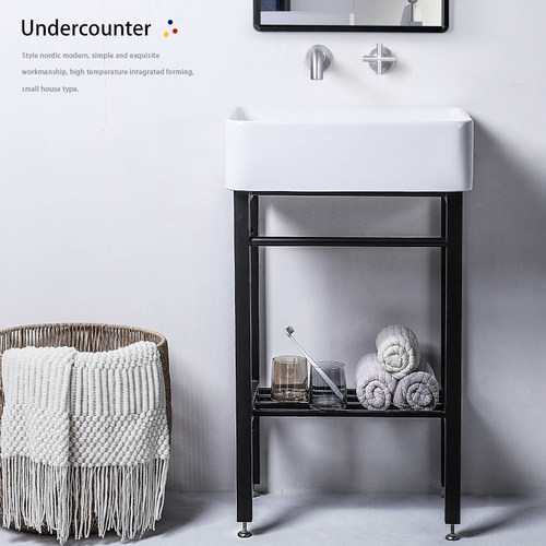 莫德卡恩MODEUCNE 孔落地洗手盆无孔陶瓷超深cm洗脸盆 - 图3