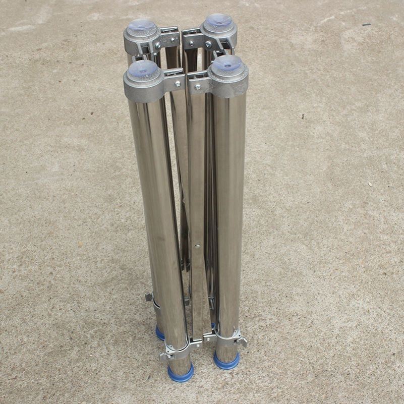 不锈钢圆桌桌架 折叠桌架圆台面脚架餐桌脚 玻璃桌架 可调支架 - 图3