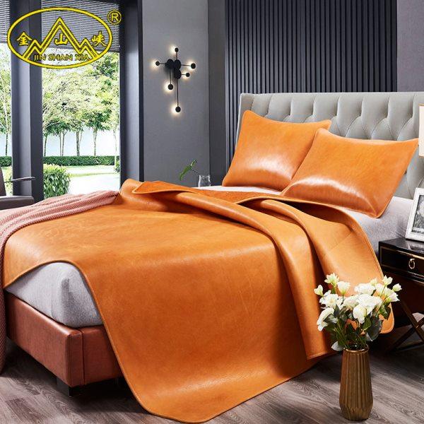 金山峡头层牛皮席1.8米水牛皮凉席子真皮古法清水1.5m加厚三件套,淘宝优惠券,粉丝福利购,淘宝优惠卷