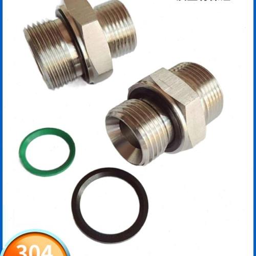 304不锈钢24度锥密封直通卡套式焊接式过渡接头  ED 1CB  1DB 1CM - 图1