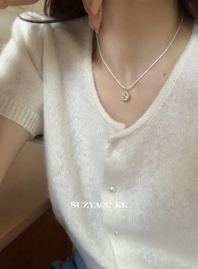 suzyacc kr锆石八芒星星空项链女款2024新款轻奢小众高级感毛衣链