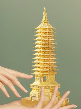 朱炳仁铜登科及第文昌塔套装摆件十三层金榜提名客厅办公桌书桌