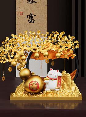 葫芦流沙画 画招财猫摆件乔迁新居礼品客厅高档公司前台装饰开 业