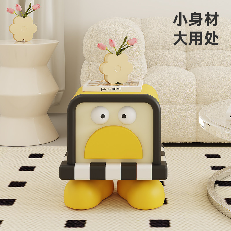 爱鸭家用换鞋凳客厅茶几旁卡通儿童小矮凳玄关艺术小型椅子,淘宝优惠券,粉丝福利购,淘宝优惠卷
