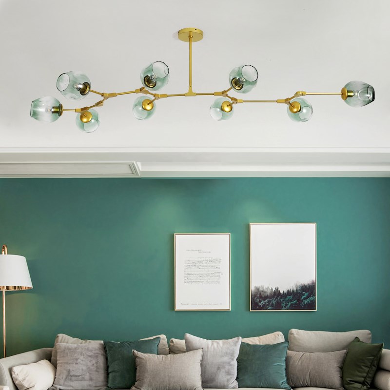 北欧后现代吊灯现代简约餐厅咖啡厅个性Q树枝分子客厅灯具 - 图1