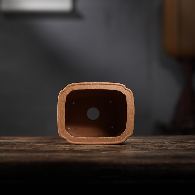 尚扣紫砂 降坡泥海棠口花盆 手工古典长方君子兰盆W桌面绿植花器 - 图2