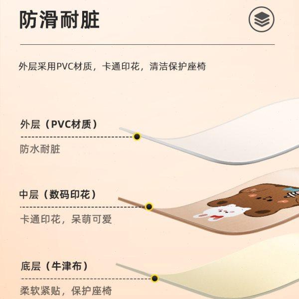 汽车座椅椅背防踢垫后排卡通儿童后座防脏防磨垫车内用后背防护垫,淘宝优惠券,粉丝福利购,淘宝优惠卷