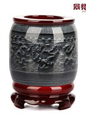 景裕泰九龙壁创意办公桌笔筒文房四宝书房书桌摆件教师节礼品