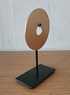 铁艺底座平安扣玉璧悬挂展示架玉器木雕石雕底座支持定做