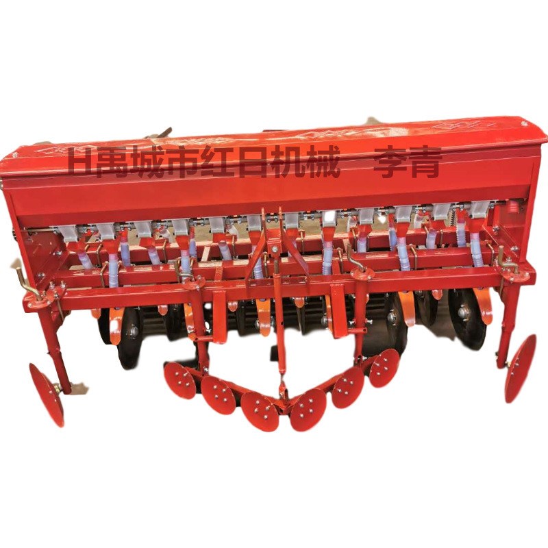 新款圆盘式小麦播种机旱稻播种施肥一K体机拖拉机挂式悬播种机 - 图2