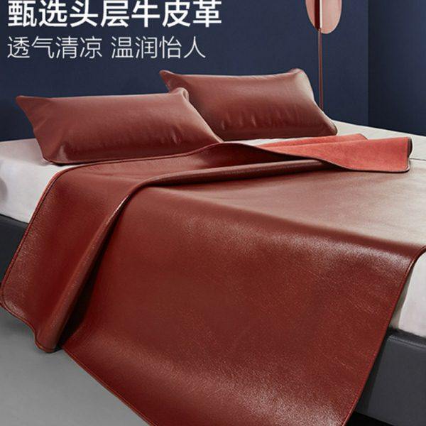 牛皮席真皮头层水牛皮凉席1.8米软席1.5m硬席三件套加厚牛皮床垫,淘宝优惠券,粉丝福利购,淘宝优惠卷