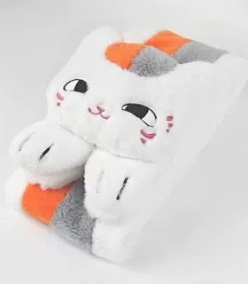 夏目友人帐猫咪斑老师围巾毛绒公仔围脖可爱卡通二次元周边礼物